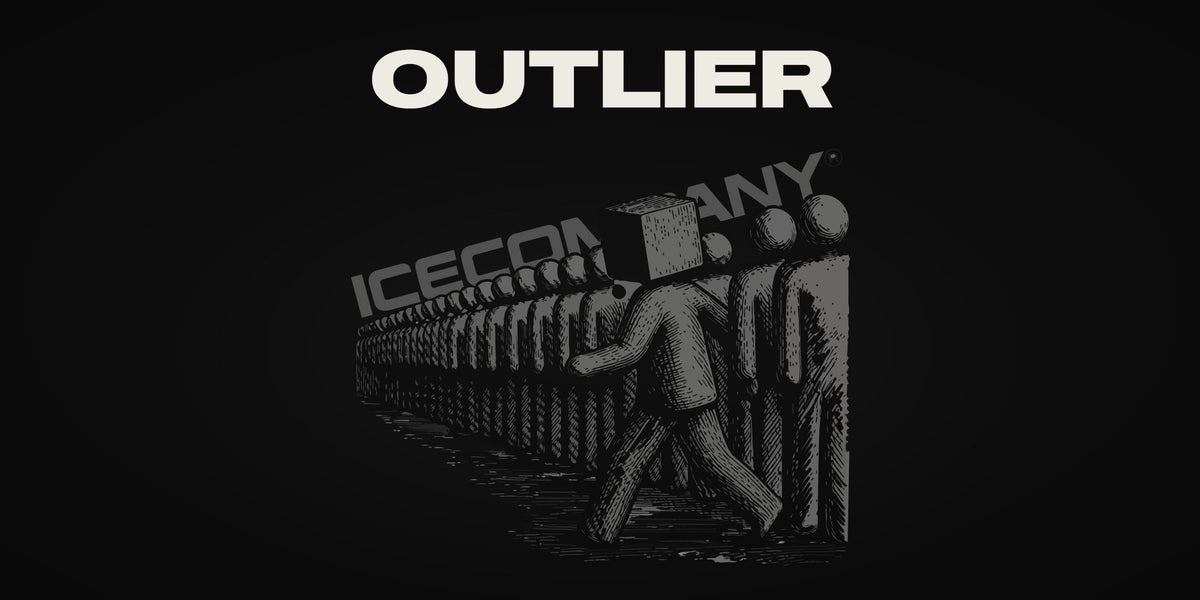 OUTLIER: a fila de figuras iguais e o cabeça de cubo que sai dela