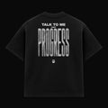 Tee "PROGRESS" (Oversized Premium) - Preta