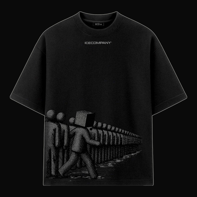 Tee "OUTLIER" (Oversized Premium) - Preta