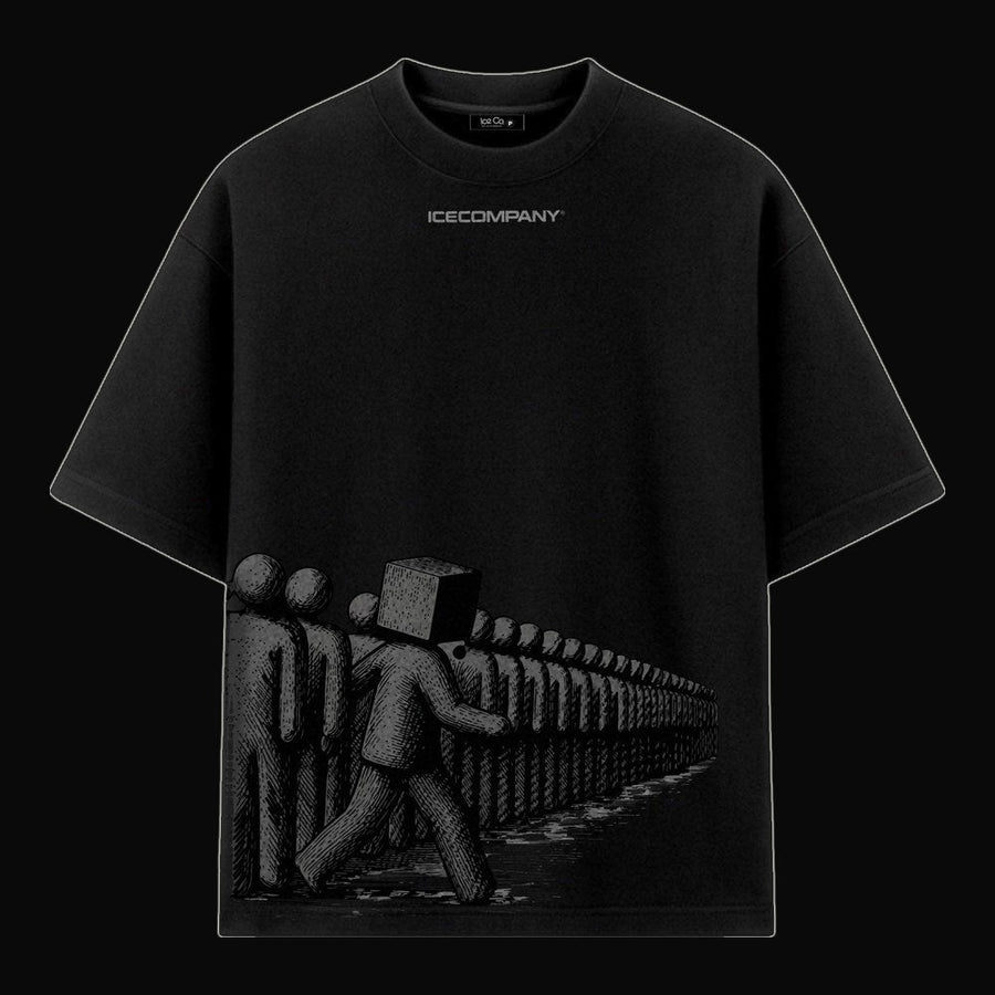 Tee "OUTLIER" (Oversized Premium) - Preta