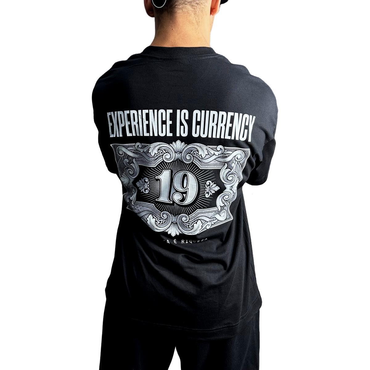 Tee CURRENCY Oversized Preta, foto 3