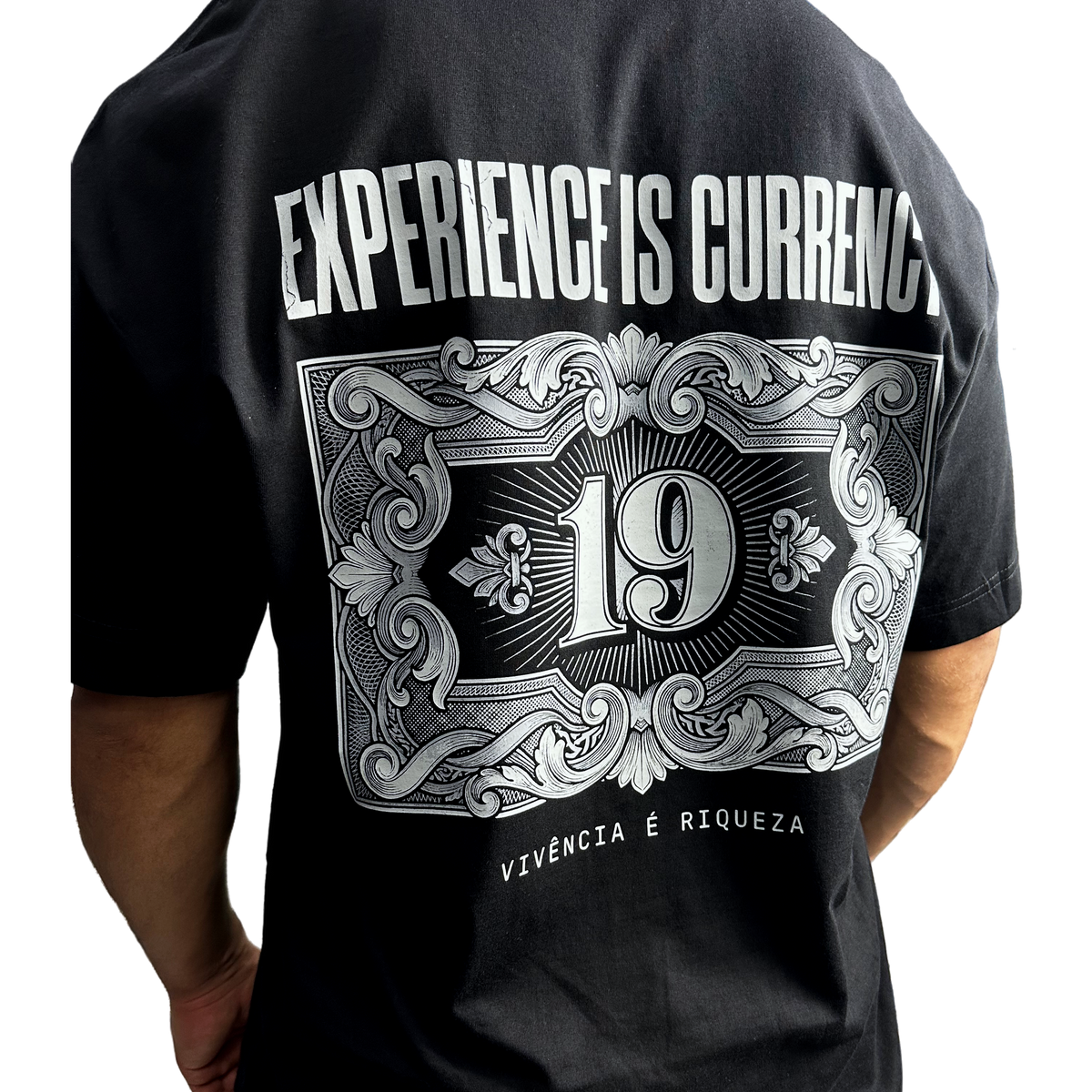 Tee CURRENCY Oversized Preta, foto 4