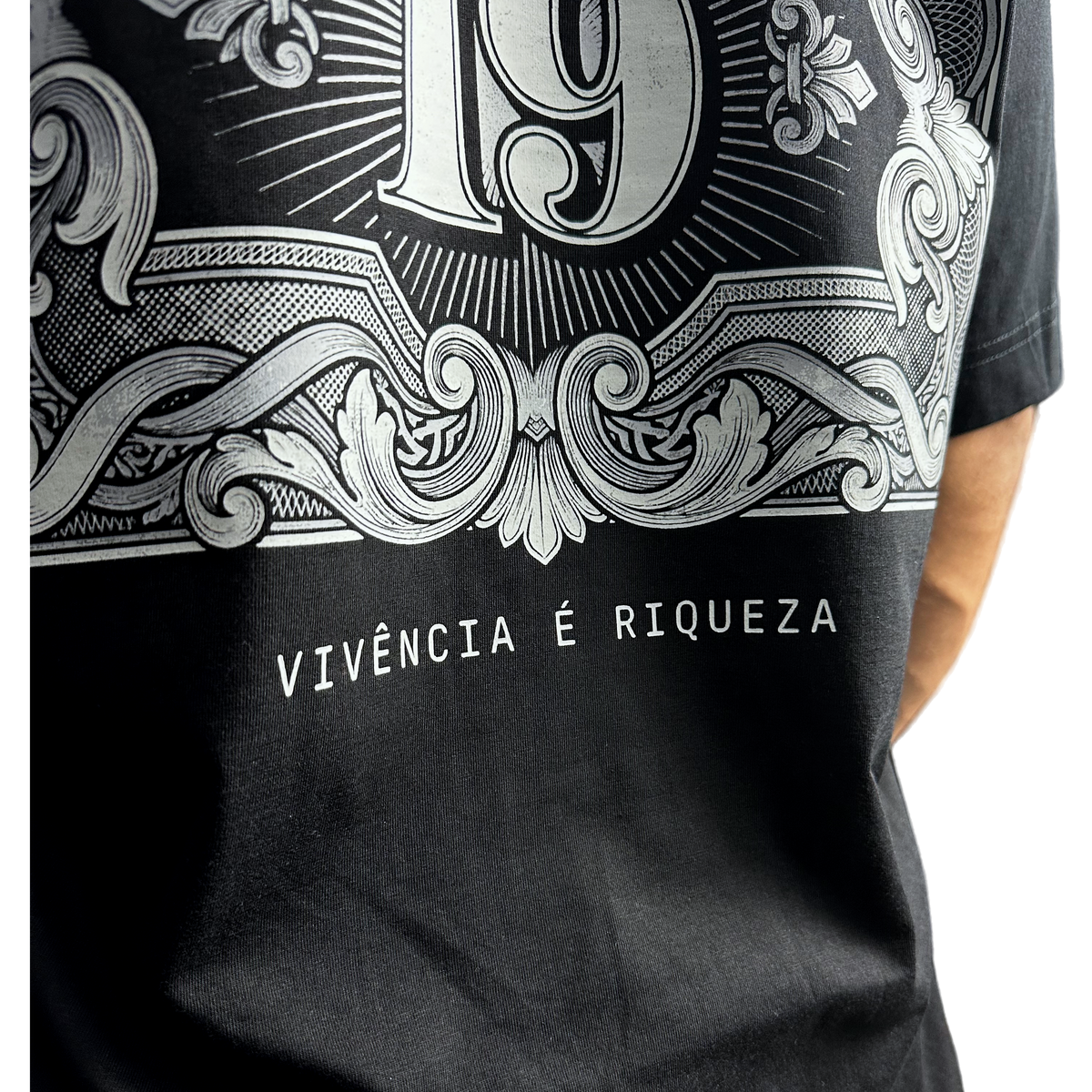 Tee CURRENCY Oversized Preta, foto 5