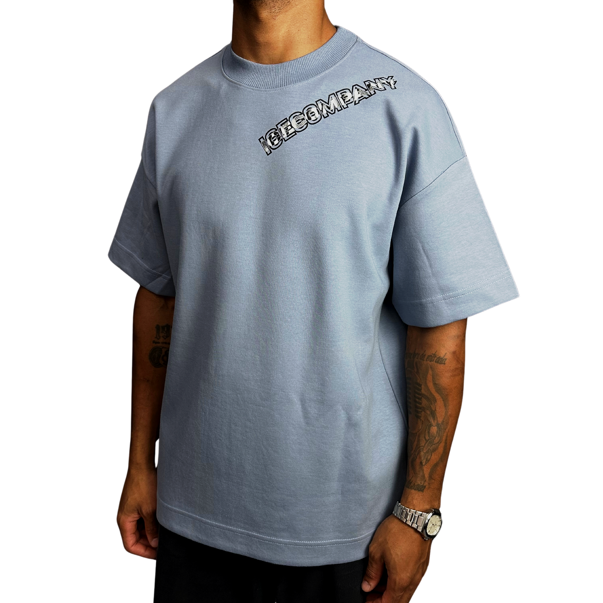 Tee PROGRESS Oversized Premium Azul Dusty, foto 2