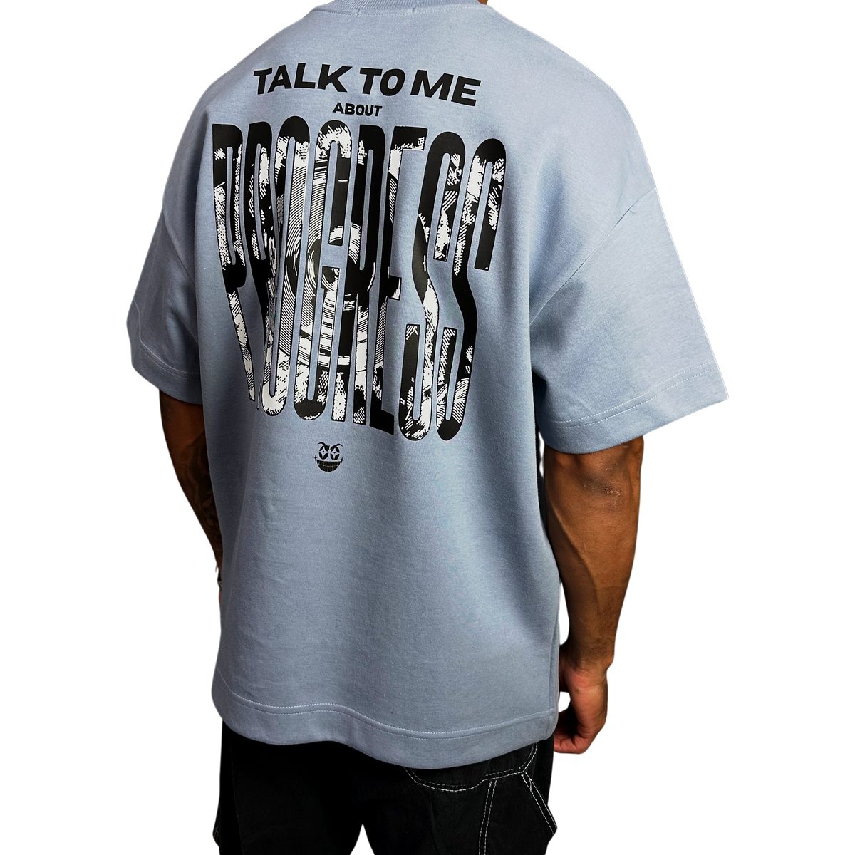 Tee PROGRESS Oversized Premium Azul Dusty, foto 1