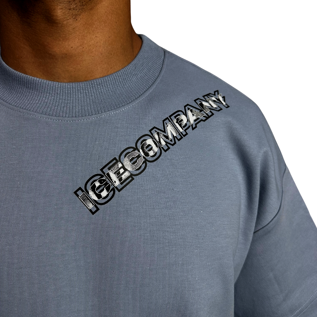 Tee PROGRESS Oversized Premium Azul Dusty, foto 4