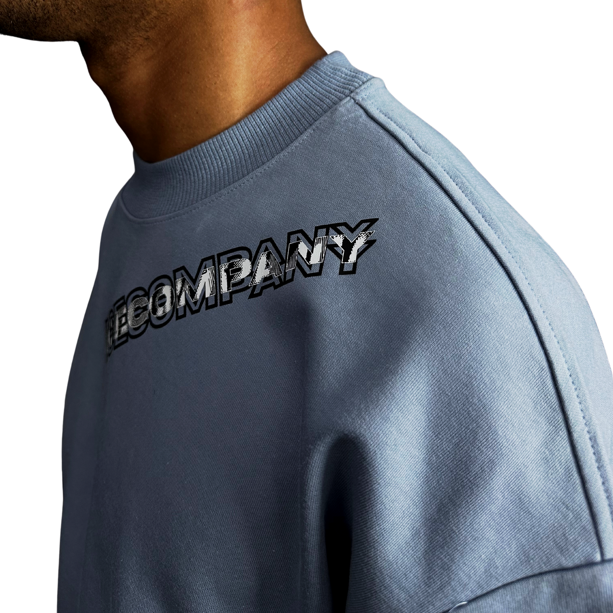 Tee PROGRESS Oversized Premium Azul Dusty, foto 5