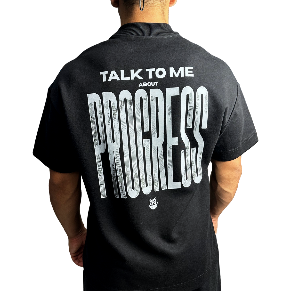Tee PROGRESS Oversized Premium Preta, foto 3