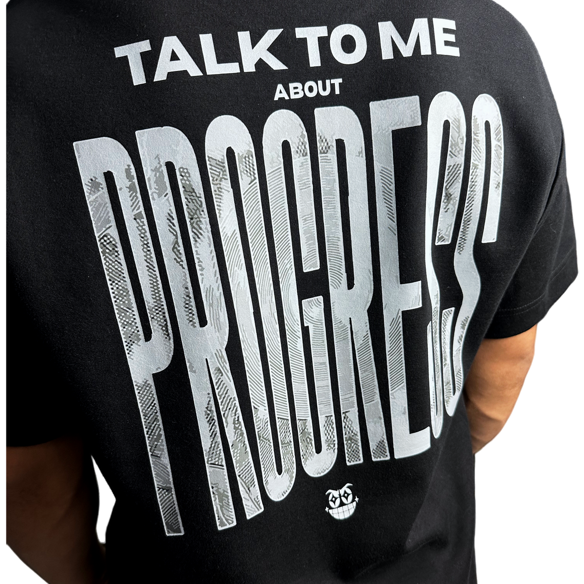 Tee PROGRESS Oversized Premium Preta, foto 4