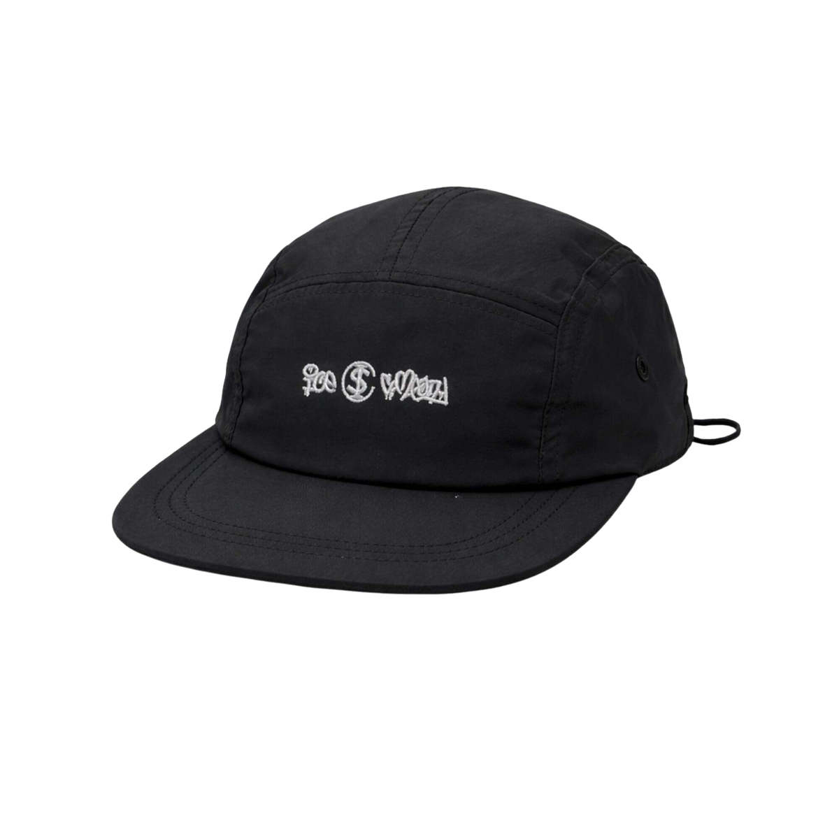 Boné Five Panel Logo preto, frente
