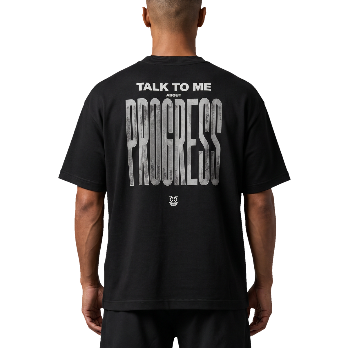Tee PROGRESS com modelo, foto 1