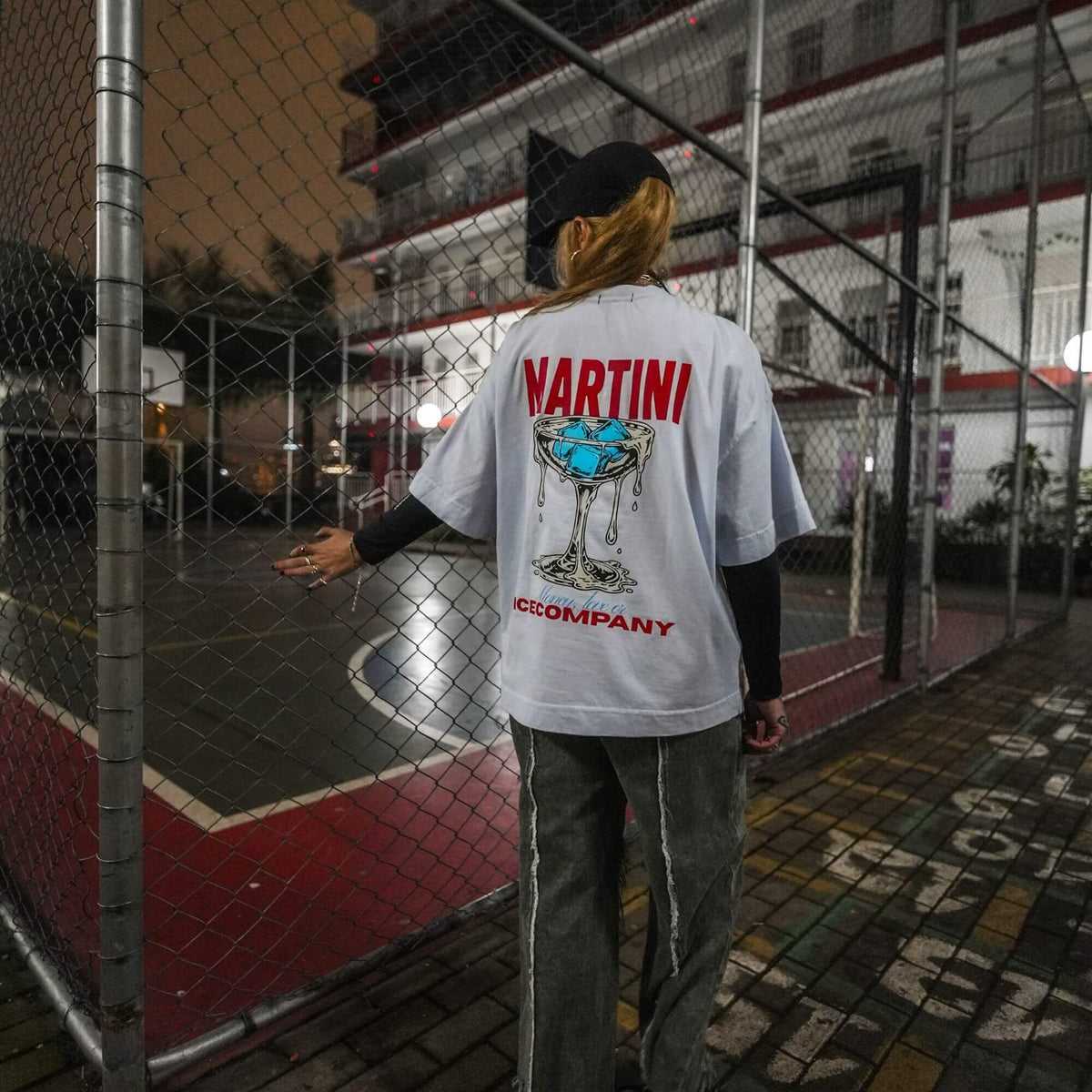 Tee "MARTINI" - Off White (Boxy)