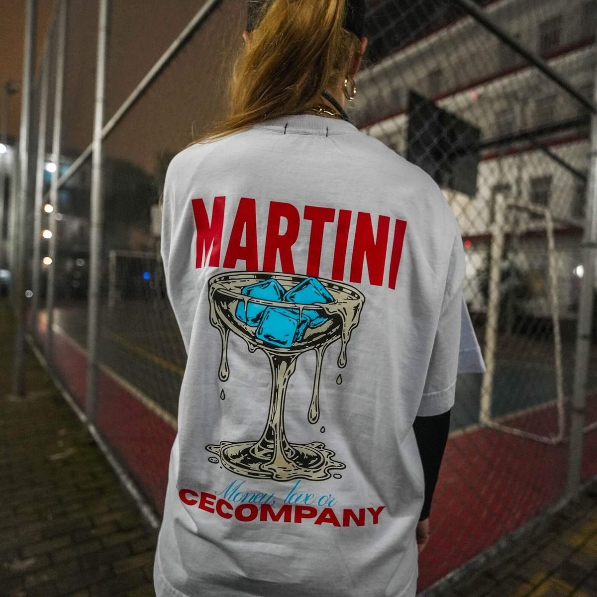 Tee "MARTINI" - Off White (Boxy)